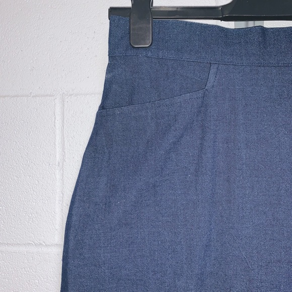 Vintage High waist deep navy denim skirt - Picture 6 of 7